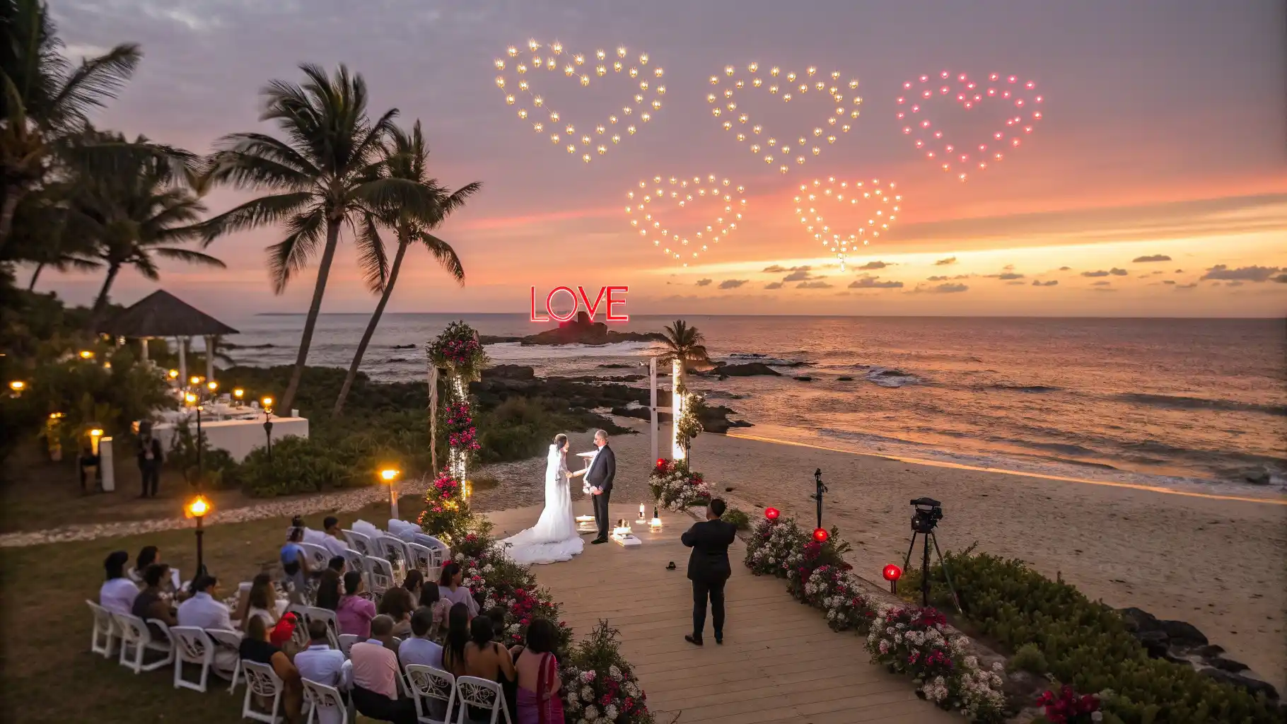 Wedding Drone Shows Services | Drone Show Bali