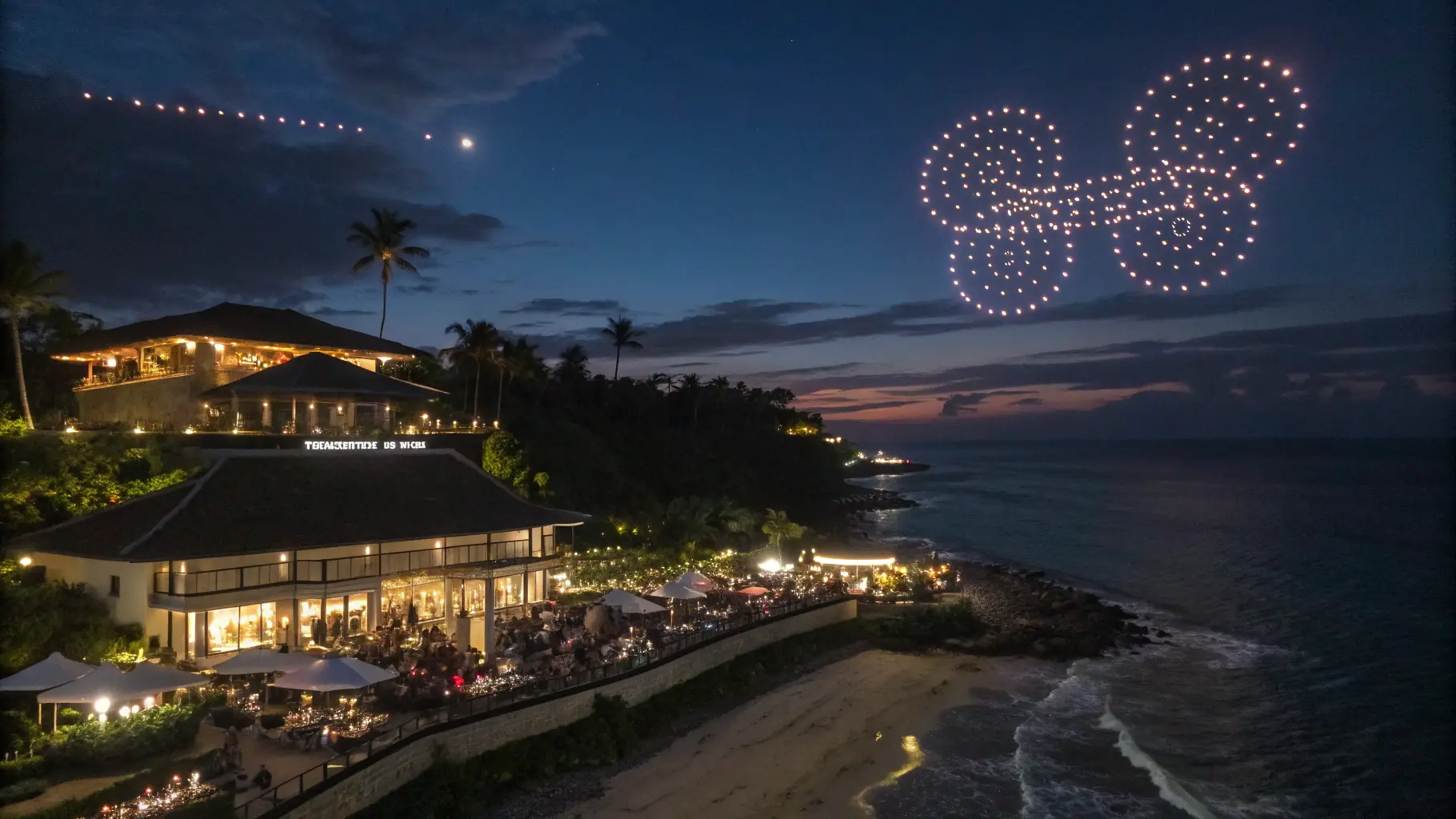 Drone Show Beachfront Villas Bali